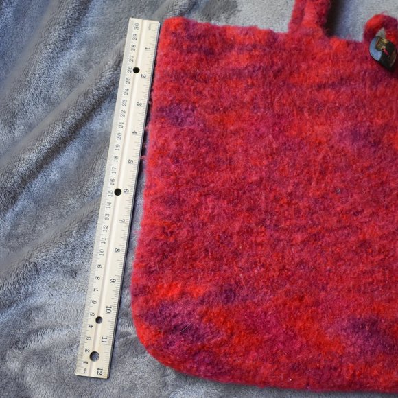 Handmade Wool Felted Knit Purse - Picture 9 of 11